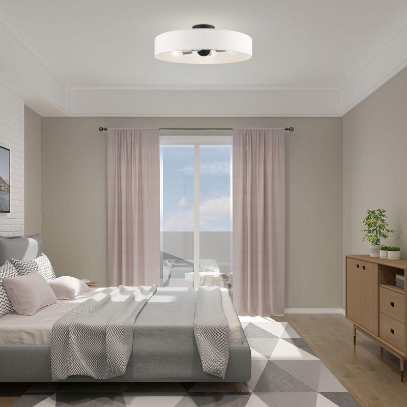 Livex Lighting Venlo 4 - Light Semi-Flush Mount in  Black/Brushed Nickel