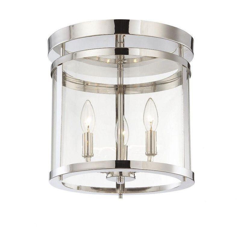 Savoy House Penrose 3 - Light Semi-Flush Mount in  Polished Nickel