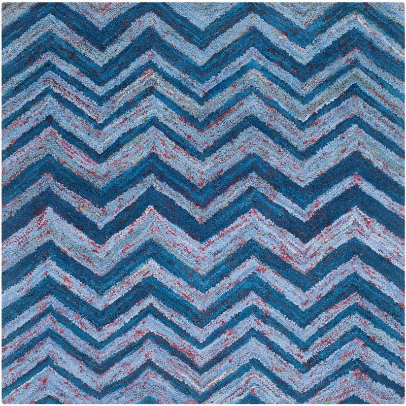 Nantucket NAN145 Hand Tufted Area Rug - Blue/Multi - 6'x6' - Safavieh.