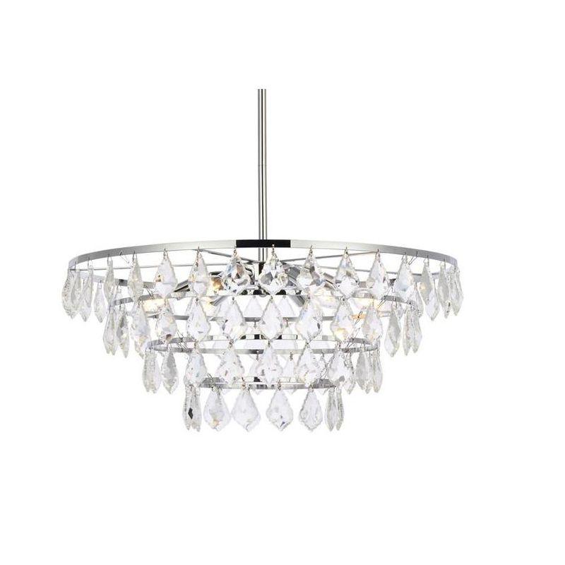 Elegant Lighting Ella 24 inch pendant in chrome