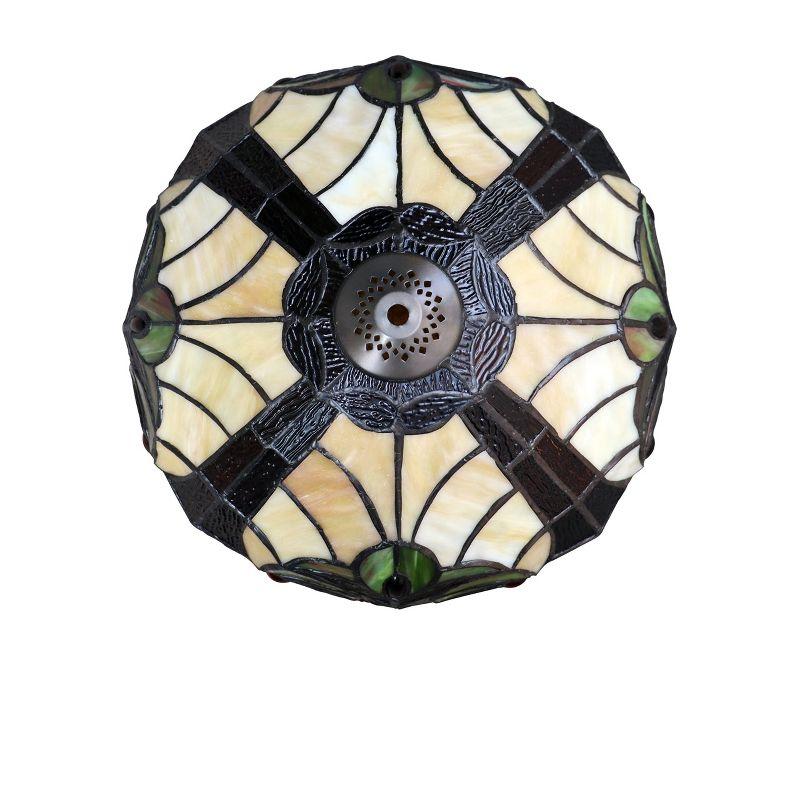 Chloe Lighting LIAISON Tiffany-Style Antique Dark Bronze 1-Light Victorian Table Lamp 12" Shade