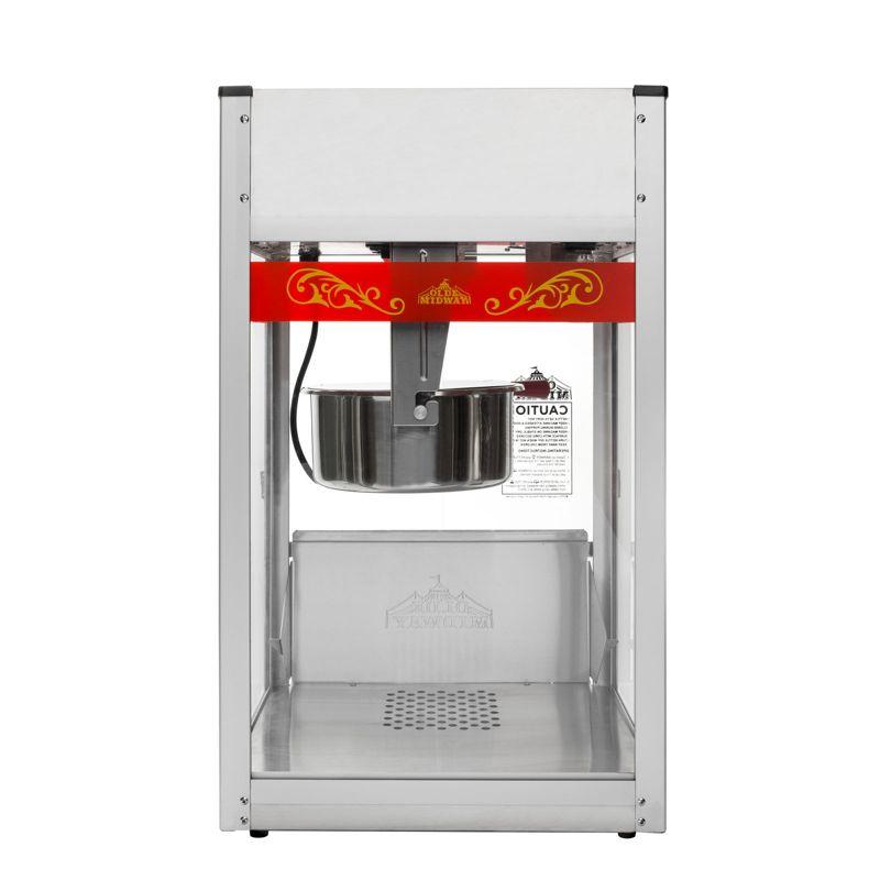 Olde Midway Commercial Popcorn Machine, Bar Style Popper with 12 Ounce Kettle, Black