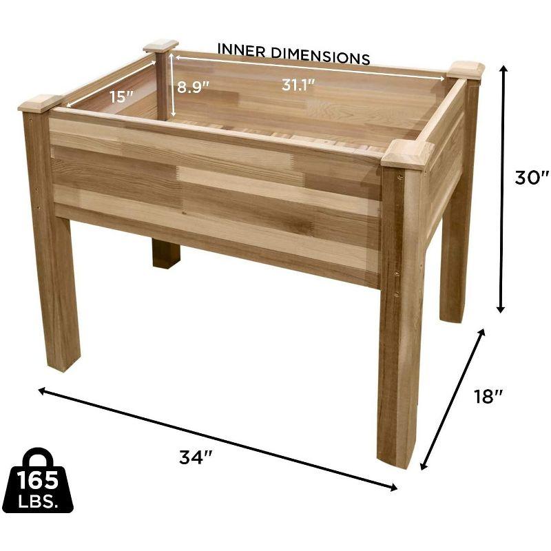 Elevated Cedar Wood Raised Garden Bed Planter Box