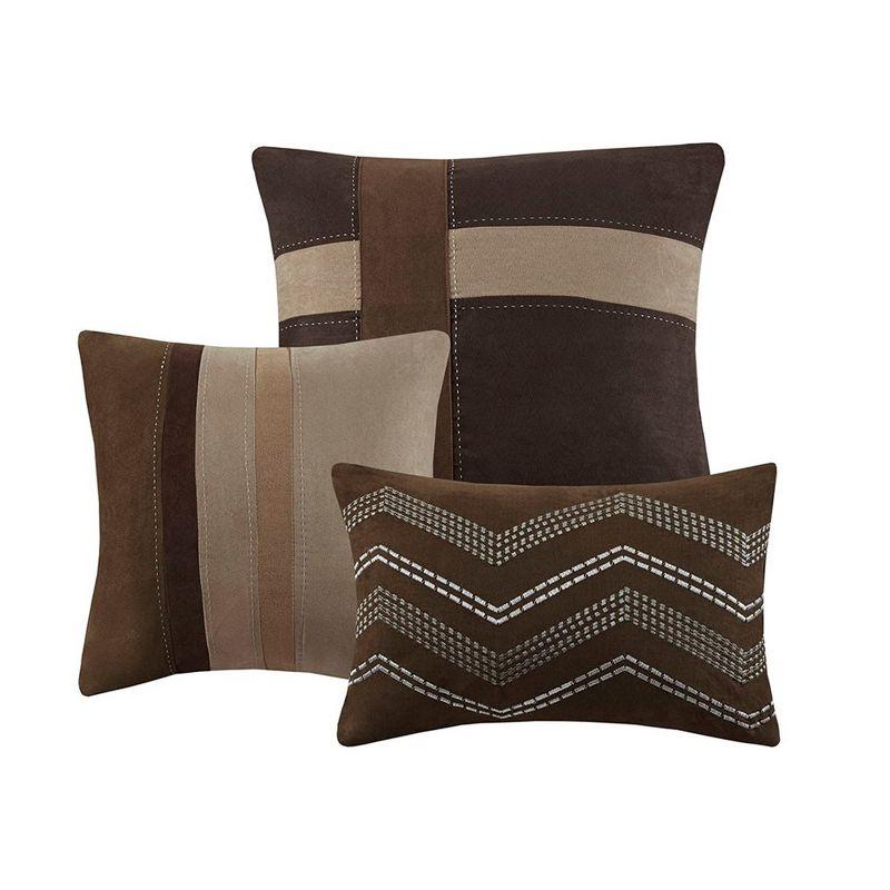 Gracie Mills Kimberly 7-Piece Contemporary Microsuede Comforter Set