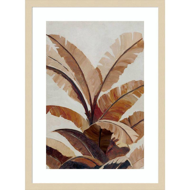 Amanti Art Umber Banana Leaf by Alex Black Wood Framed Wall Art Print