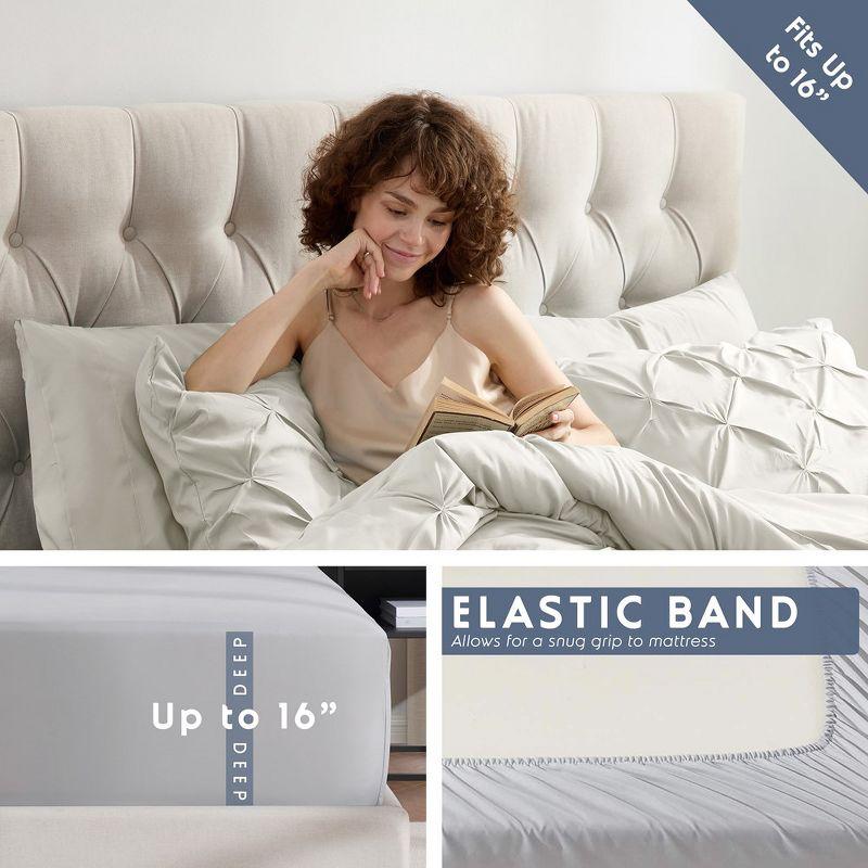 Bed-in-A-Bag Pleated Comforter Set with Bed Sheets
