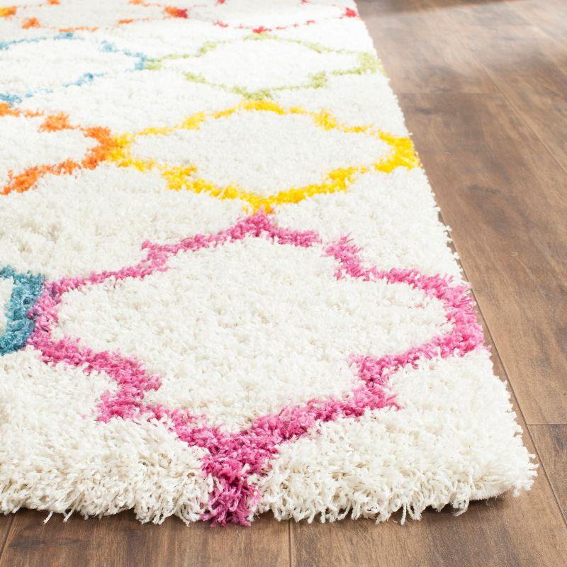 Shag Kids SGK569 Power Loomed Area Rug - Ivory/Multi - 6'7"x6'7" - Safavieh.