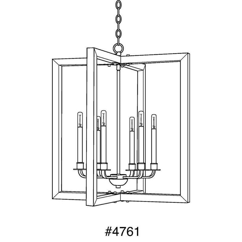 Darcy 6 - Light Dimmable Square / Rectangle Chandelier