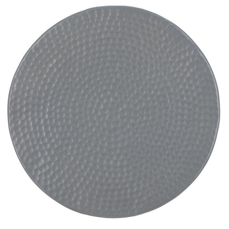 Astrid Small Hammered Stool/End Table - Dark Grey - Safavieh