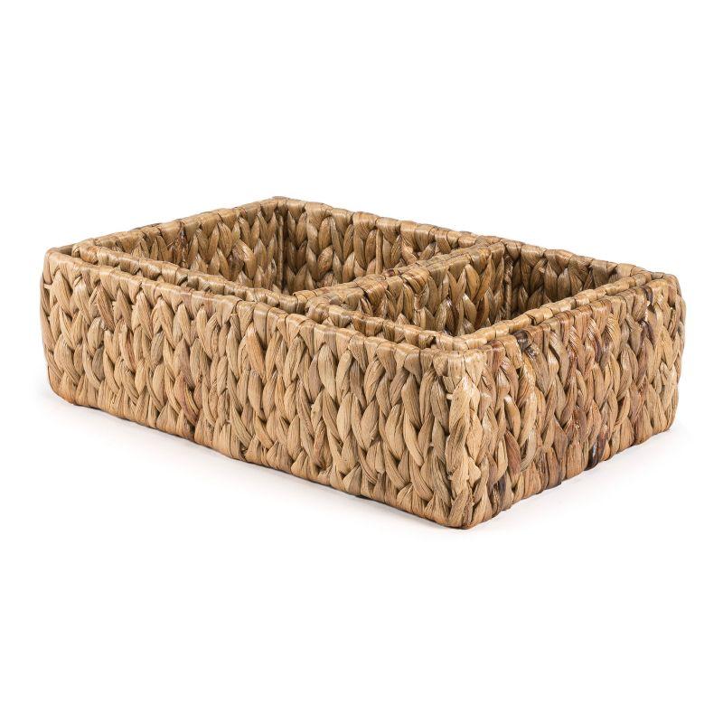 happimess Tress Minimalist Hand-Woven Hyacinth Nesting Baskets, Natural (Set of 3)