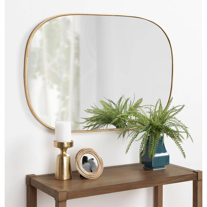 Gold Rectangular Wood Full Length Wall Mirror