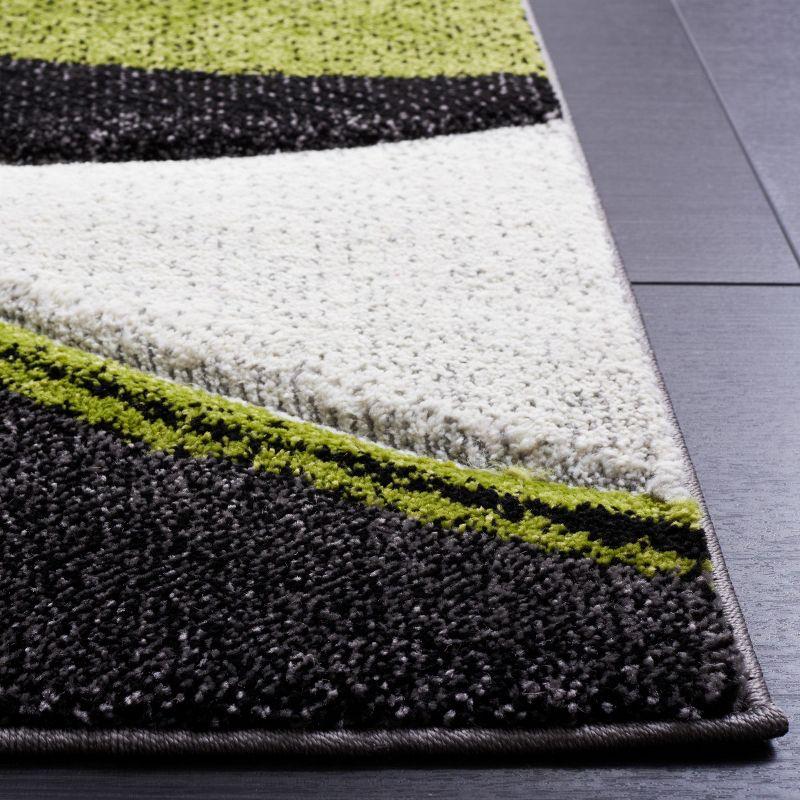 Hollywood HLW766 Machine Made Accent Rug - 2'7"x5' - Grey/Green - Safavieh