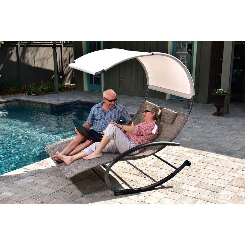 Outdoor Metal Chaise Lounge - Set of 2