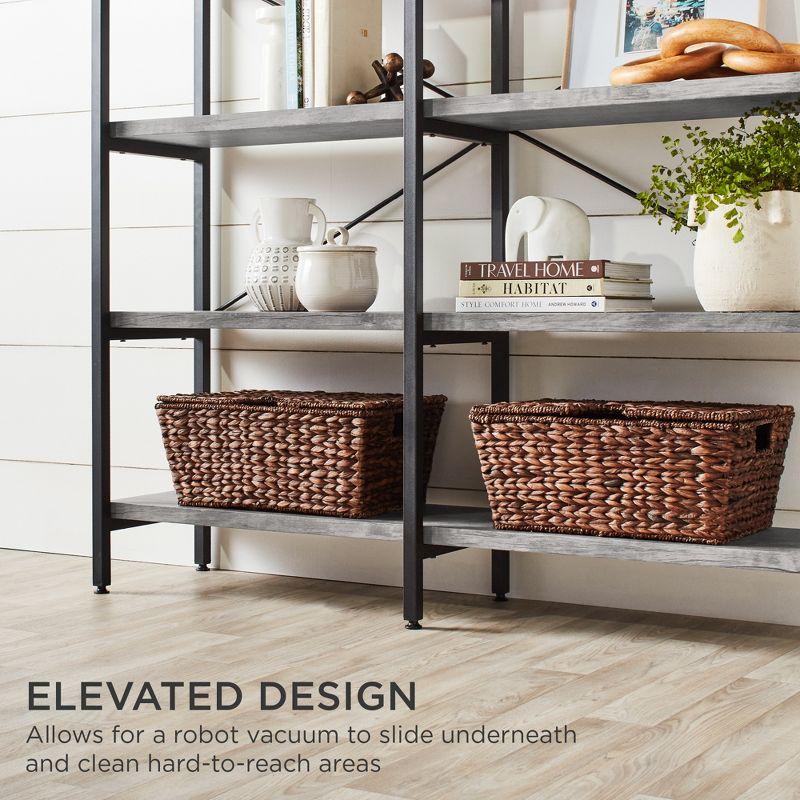 Best Choice Products 55in Storage Bookshelf for Living Room, Walkway w/ Industrial, Elevated Design - Gray
