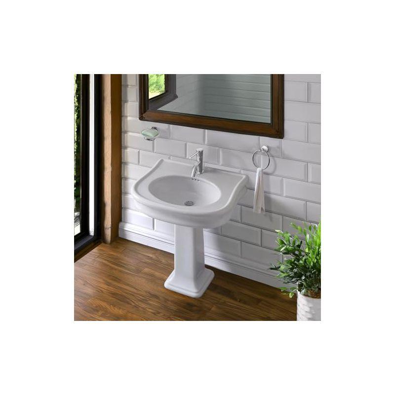 Whitehaus Collection WHS0111-SB-BSS Whitehaus Collection Stainless Steel Single Lever Bathroom Faucet with Pop-up Drain