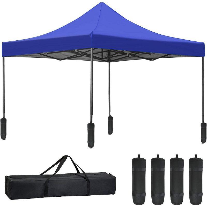 Blue 10x10 Waterproof Pop Up Canopy Tent with Sand Bags