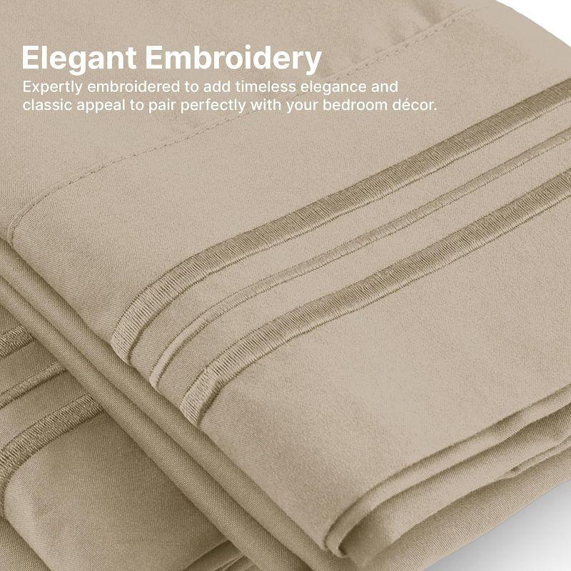 Cream Twin Microfiber Deep Pocket Sheet Set