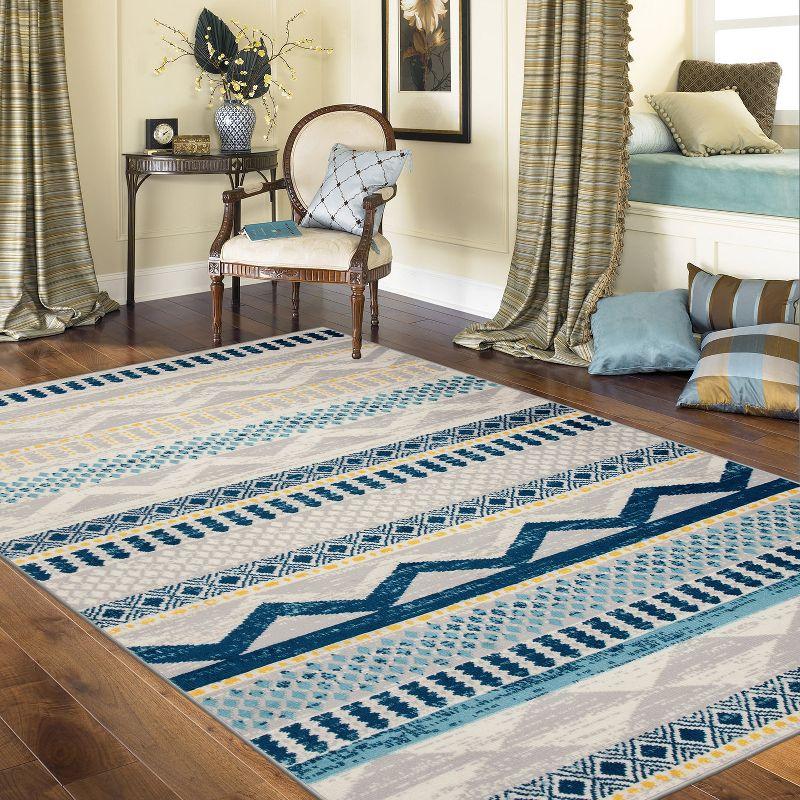 World Rug Gallery Boho Geometric Area Rug