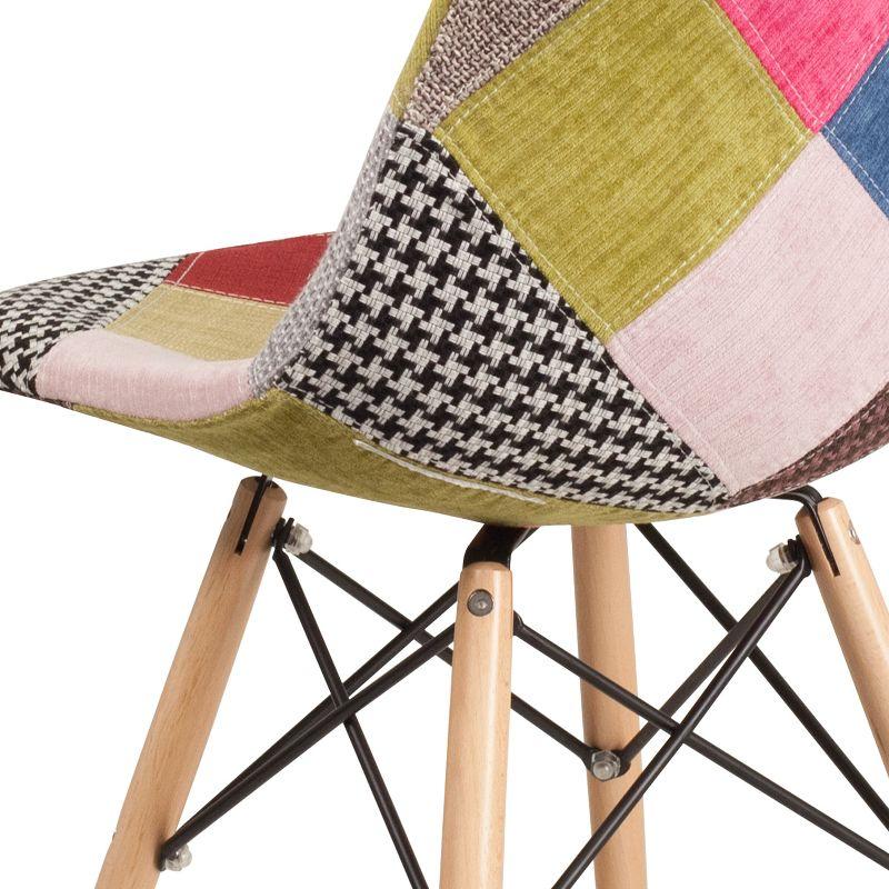 Flash Furniture Elon Series Fabric Chair with Wooden Legs