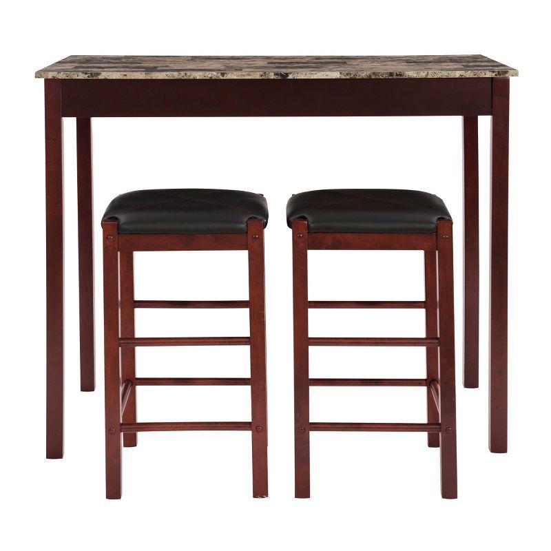 3pc Lancer Tavern Counter Height Table Dining Set - Linon