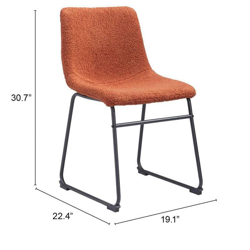 Zuo Smart Dining Chair (Set of 2) Burnt Orange