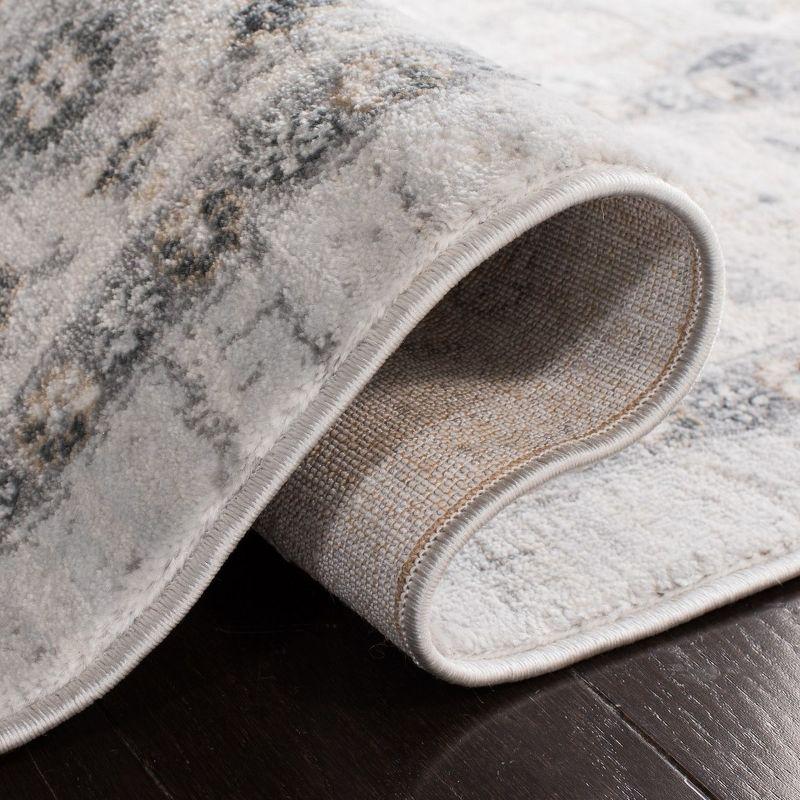 Isabella ISA936 Power Loomed Area Rug - Light Grey/Grey - 8'x10' - Safavieh