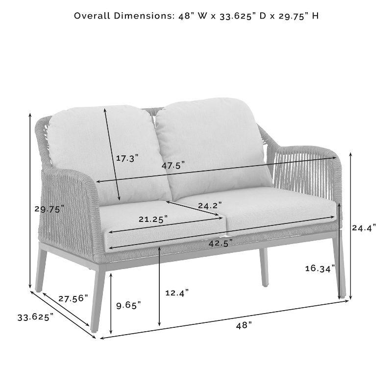 Haven 4pc Outdoor Wicker Conversation Set: Weather-Resistant, Steel Frame, Polyester Cushions - Crosley
