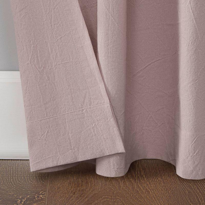 Rose Quartz Cotton Light-Filtering Tab Top Curtain Panel