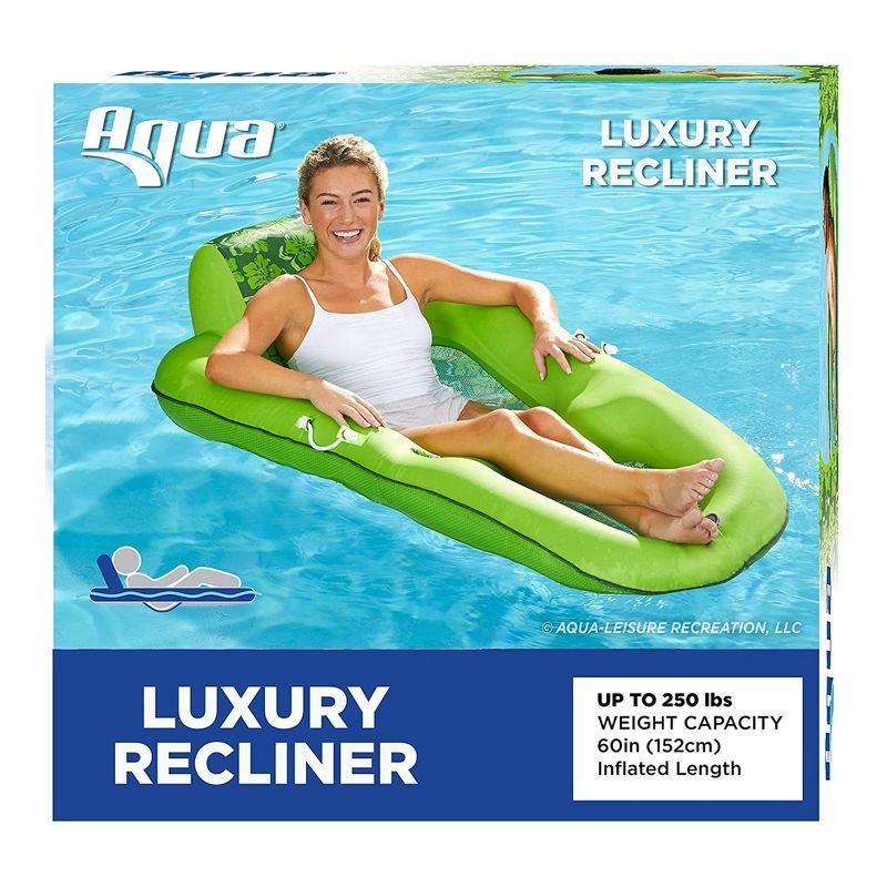 Aqua Leisure Luxury Water Recliner Lounge Pool Float with Headrest