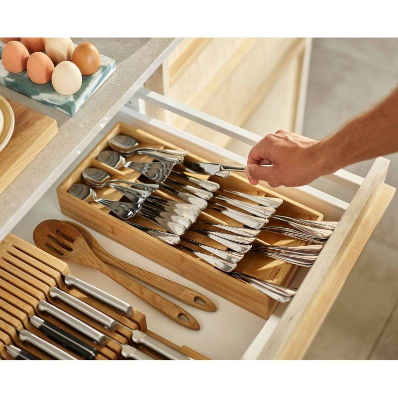 Joseph Joseph DrawerStore Large Bamboo Silverware Organizer