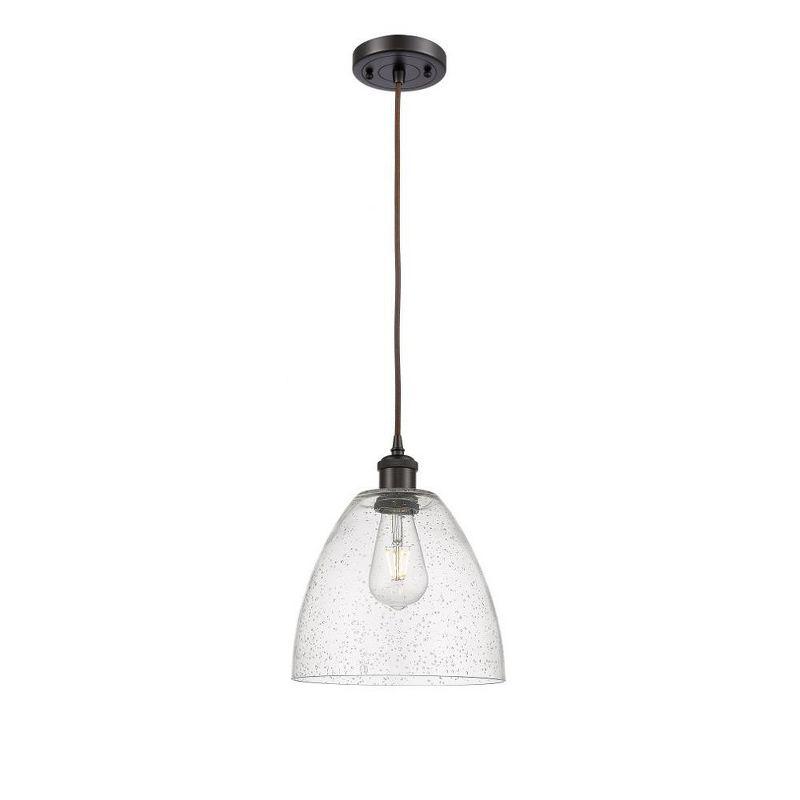 Innovations Lighting Bristol Glass 1 - Light Pendant in  Oil Rubbed Bronze