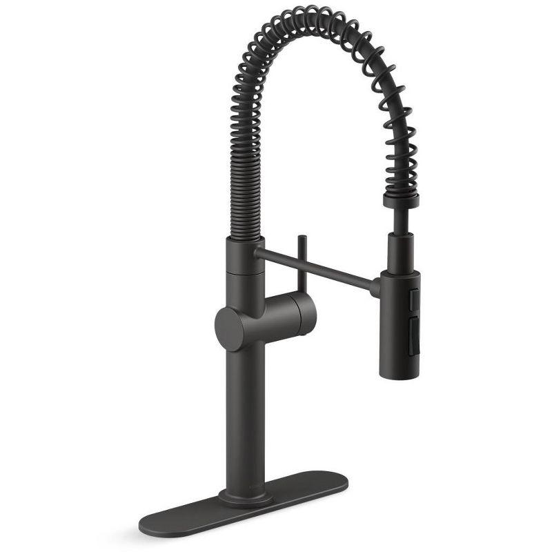 Crue Matte Black 30.75" Single-Handle Semi-Professional Kitchen Faucet