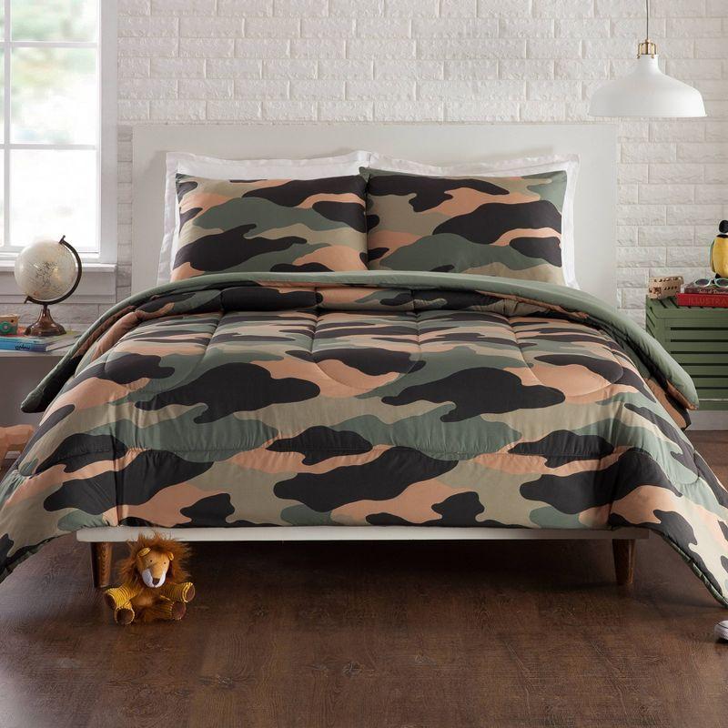 Covert Camo Reversible Microfiber Comforter Set