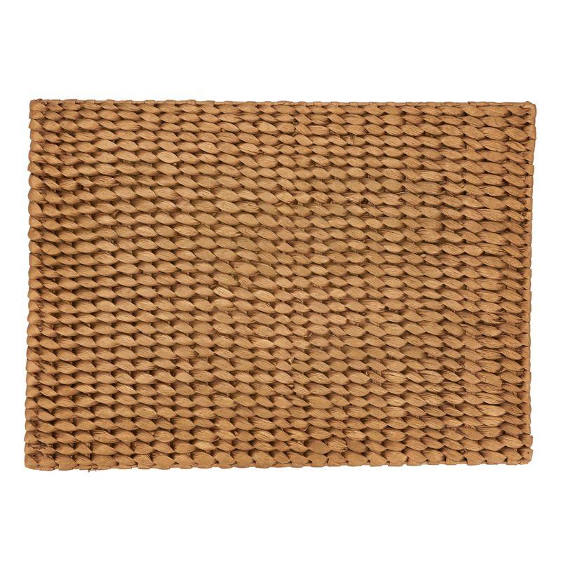 Gold Woven Water Hyacinth Rectangular Placemats Set of 4