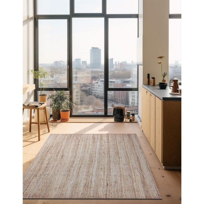 Handmade Rectangular Brown Braided Jute Indoor Rug