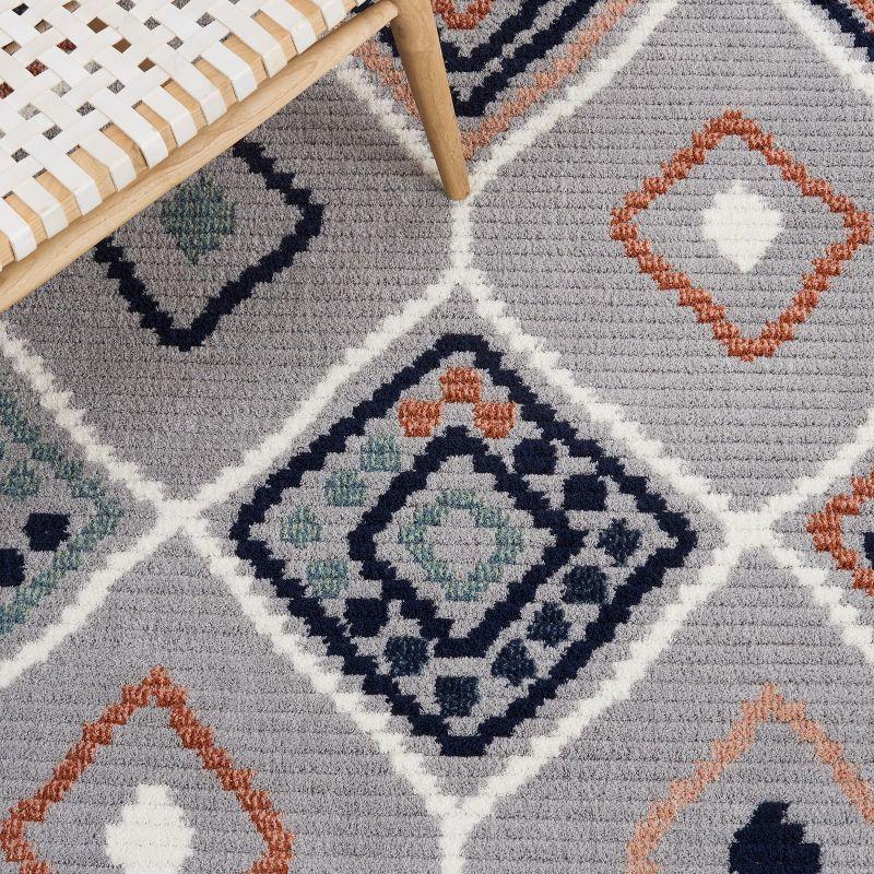 Marrakesh MRK608 Power Loomed Area Rug - Gray/Blue Rust - 5'3"x7'6" - Safavieh.