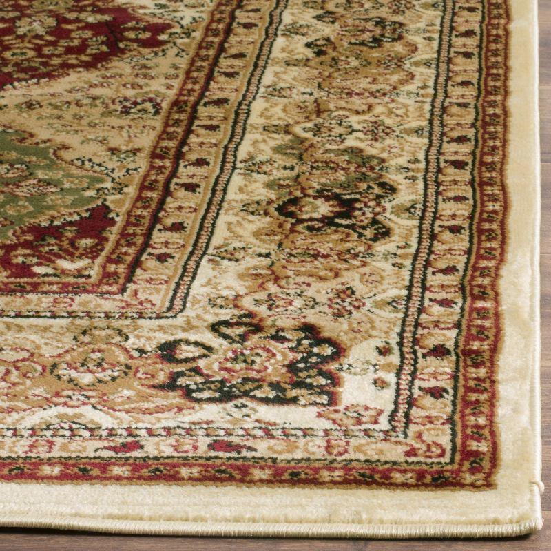 Multi/Ivory Floral Hand-Knotted Synthetic Small Rug