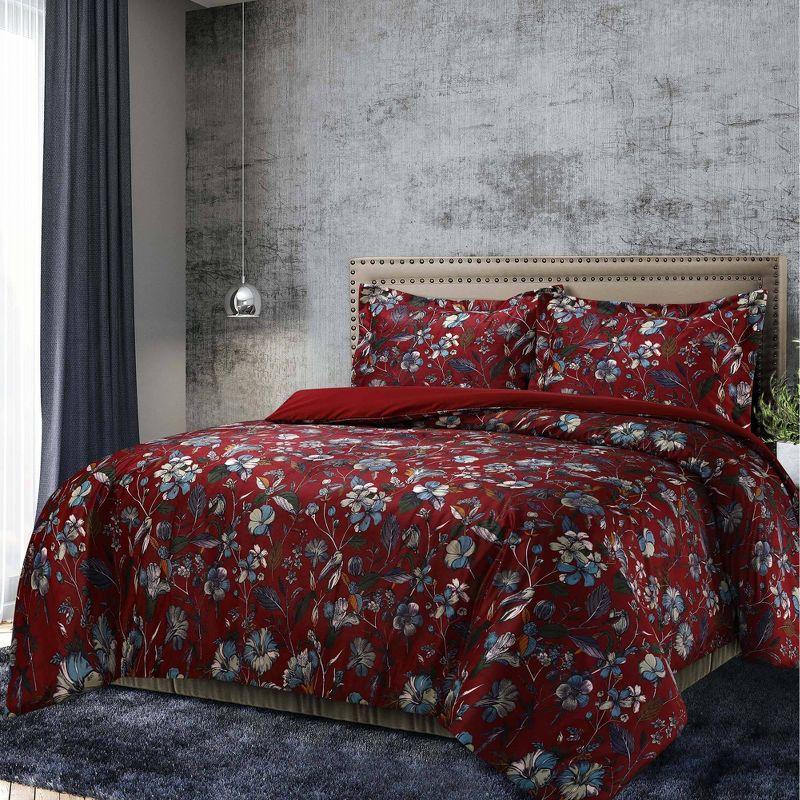 Amara Digital Printed Oversized Velvet Duvet Covet Set - Tribeca Living