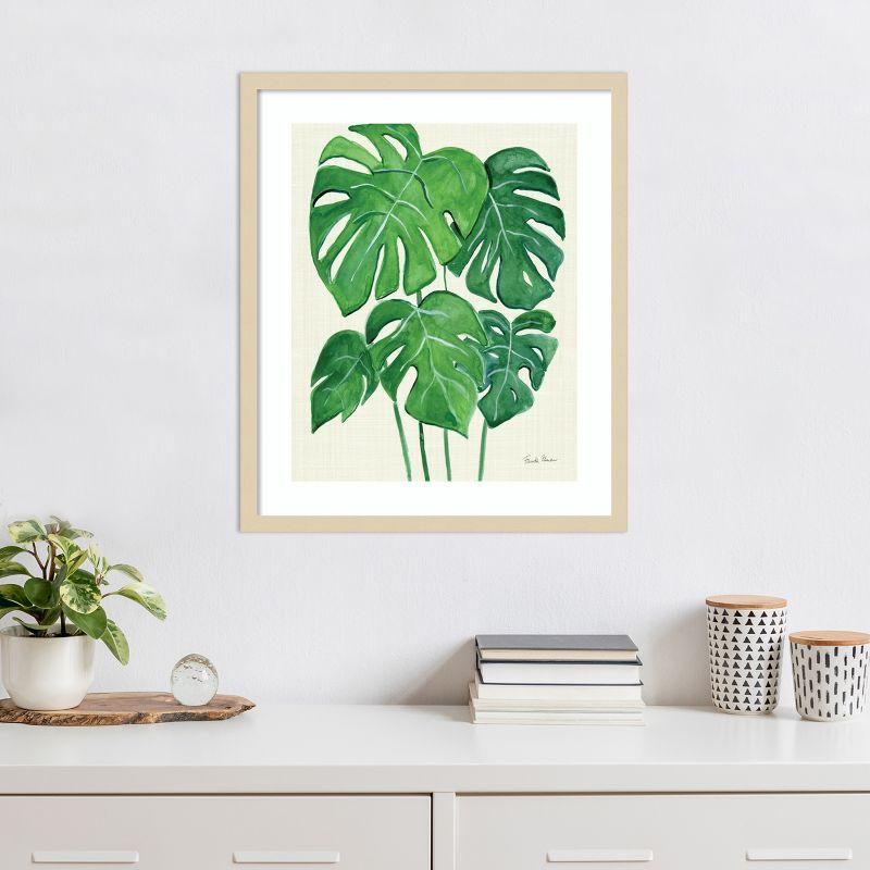 Amanti Art Tropical Leaves I by Farida Zaman Wood Framed Wall Art Print