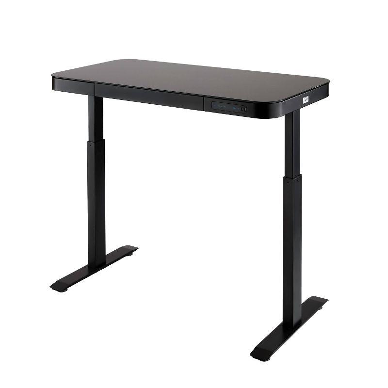 airLIFT 48" W Electric Adjustable Height Tempered Glass Desk