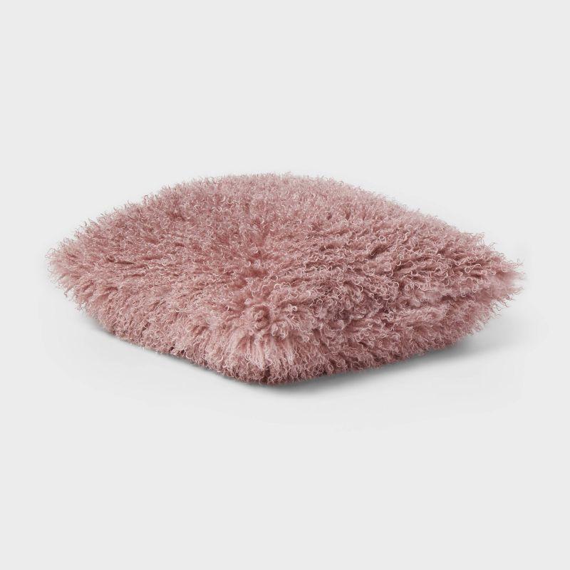 Luxe Faux Mongolian Fur Euro Decorative Pillow - Threshold™