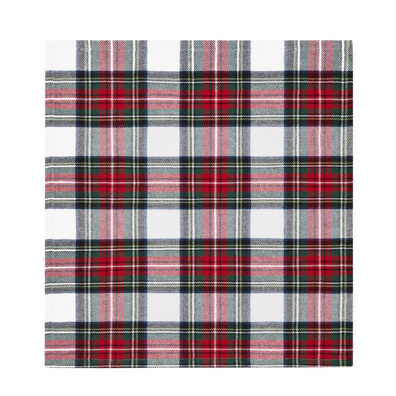 Christmas Classic Holiday Plaid Cotton Napkin Set of 8 - Multicolor - 17x17 - Elrene Home Fashions