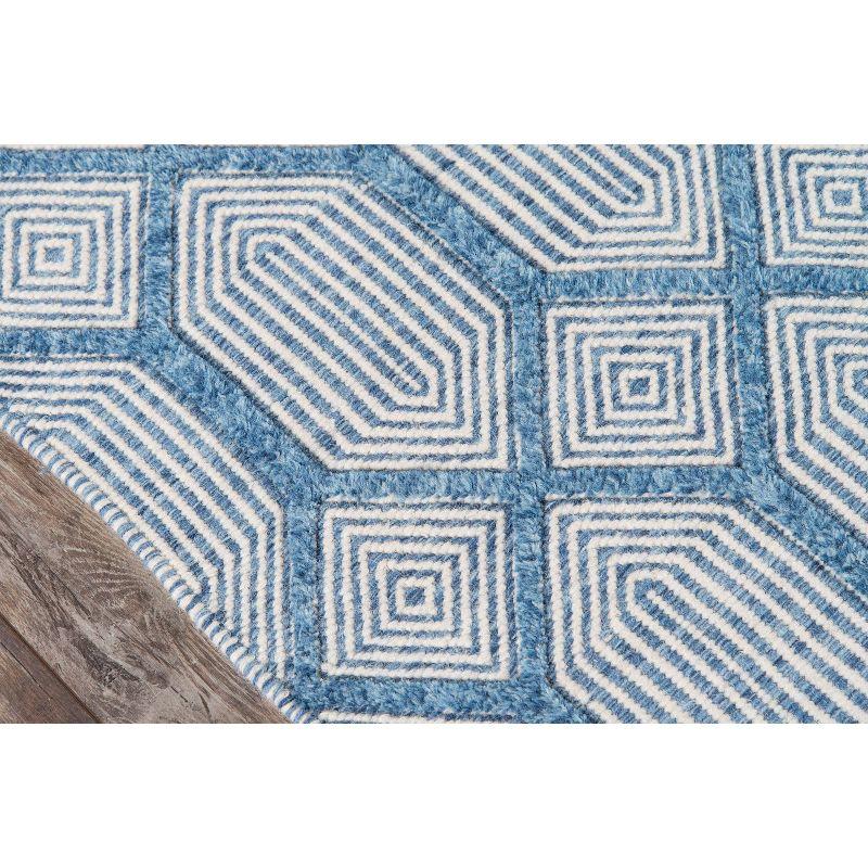 Langdon Cambridge Hand Woven Wool Area Rug Blue - Erin Gates by Momeni