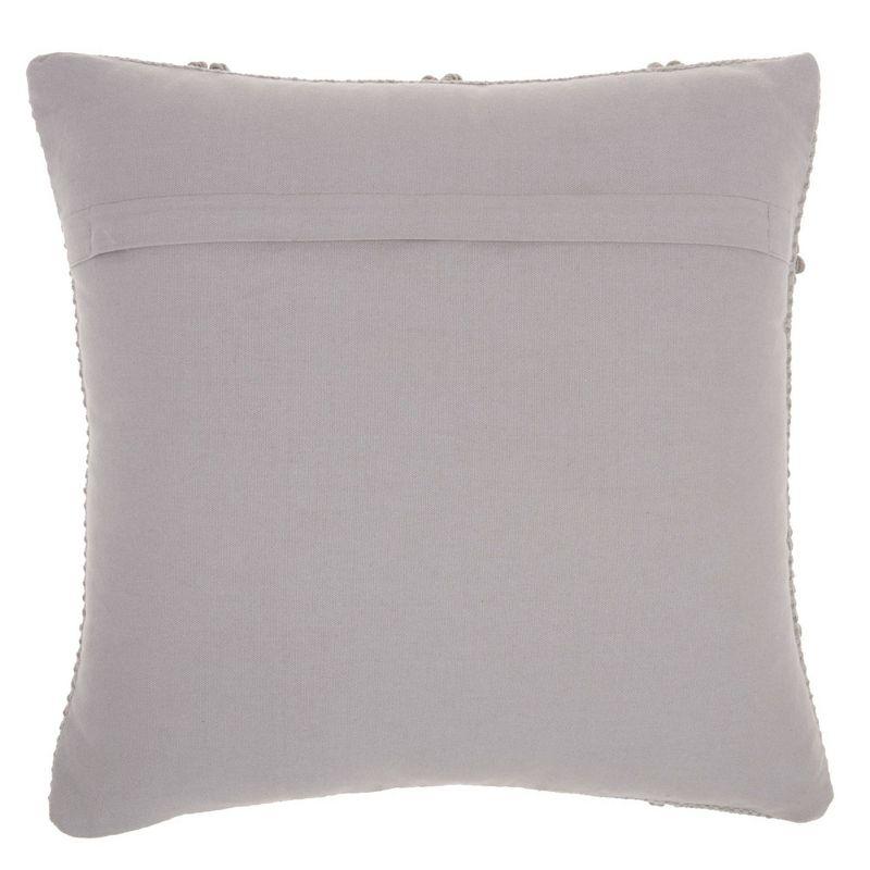 18"x18" Life Styles Diamond Lattice Square Throw Pillow Light Gray - Mina Victory: Cotton Blend, Indoor Decorative Cushion