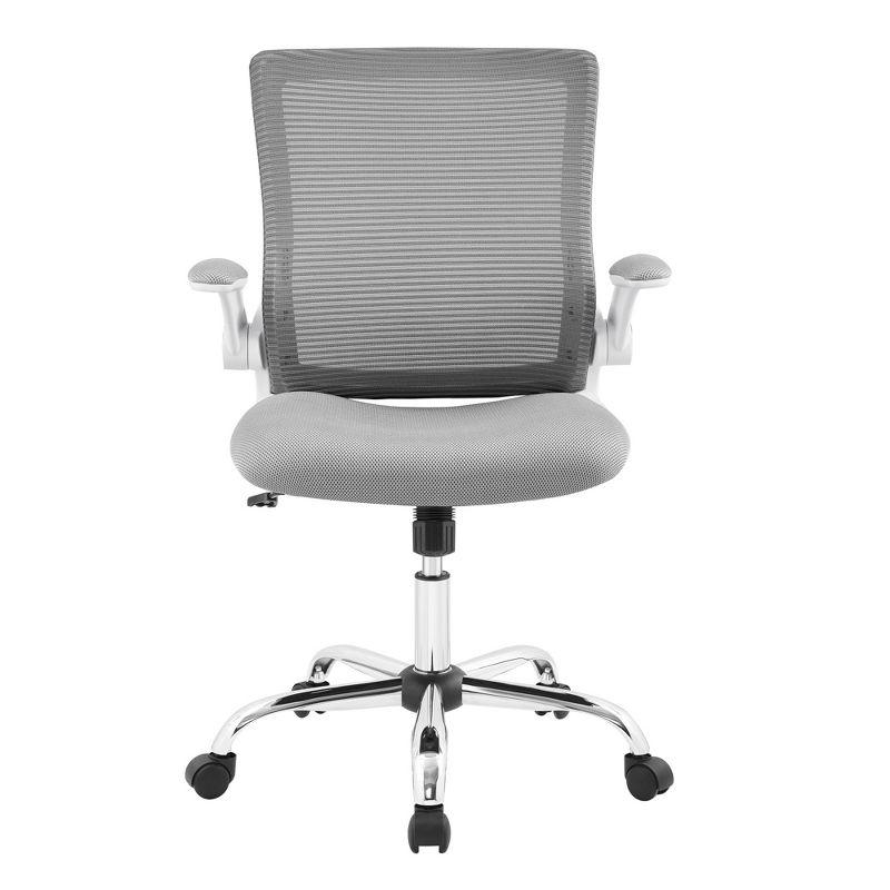 Modern Gray Mesh Ergonomic Office Chair with Adjustable Arms