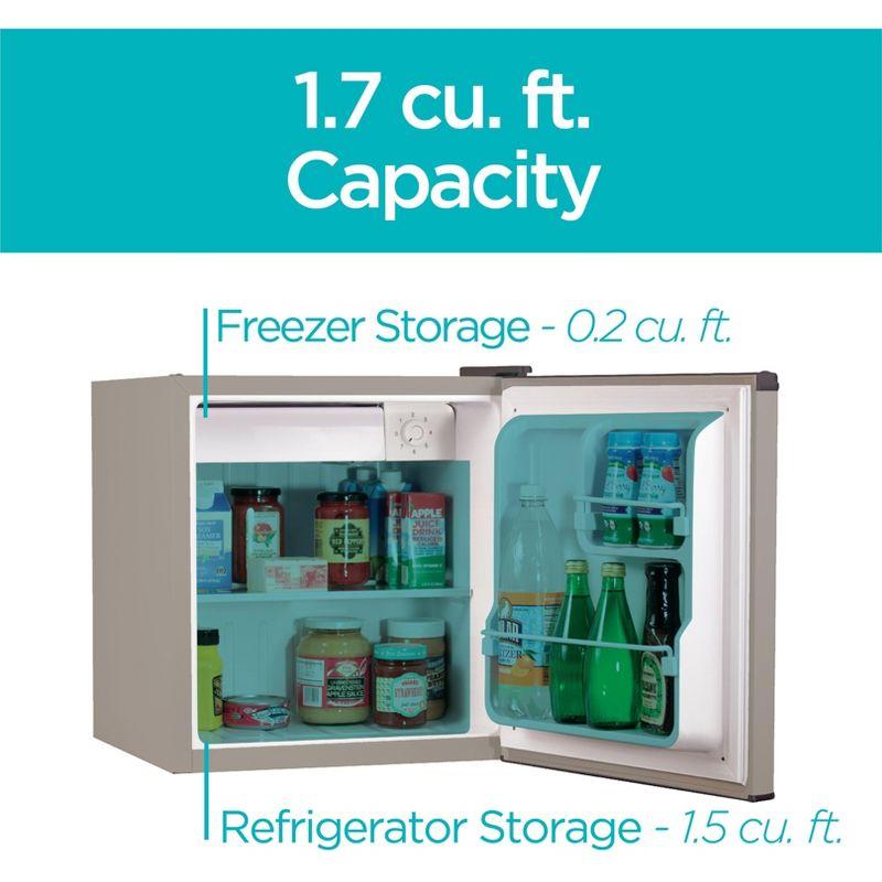 BLACK+DECKER BCRK Series 1.7 cu. ft. Freestanding Mini Fridge with Freezer