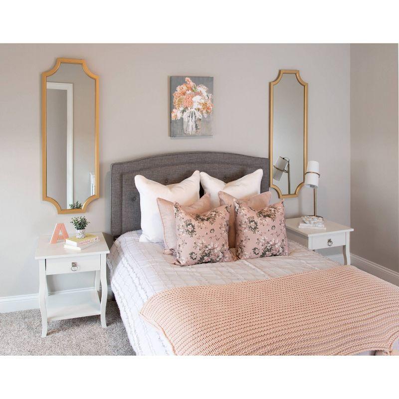 18" x 48" Hogan Scallop Wall Mirror Gold - Kate & Laurel All Things Decor: Modern MDF Frame, No Assembly Required
