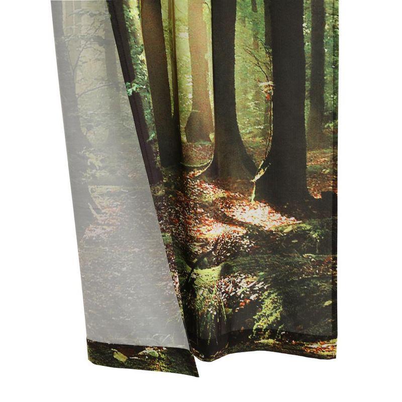 Habitat Photo Real Colorful Forest Pole Top Light Filtering Decorative Curtain Pair Each 38" x 84" Multicolor