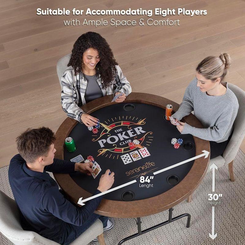 SereneLife Serenelife 49.21'' 8 - Player Poker Table