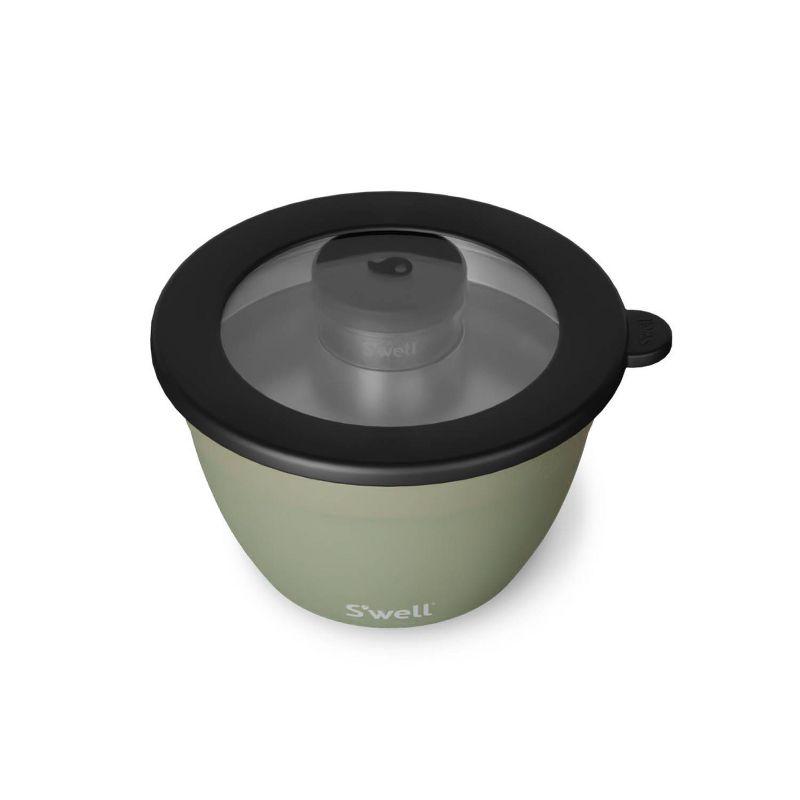 S'well 64oz Salad Bowl Kit Sage: Stainless Steel, Leakproof, Dishwasher-Safe, Salad Container with Lid